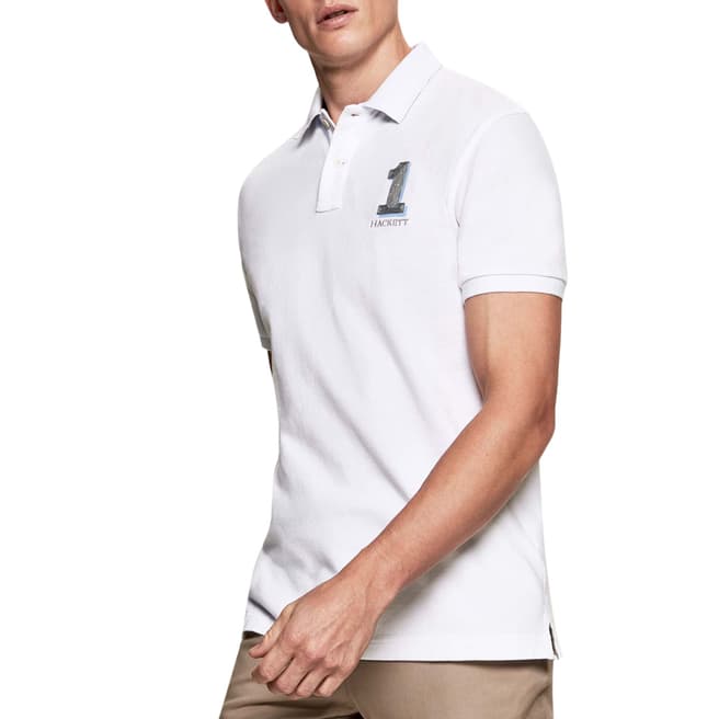 Hackett London White New Classic Polo Shirt