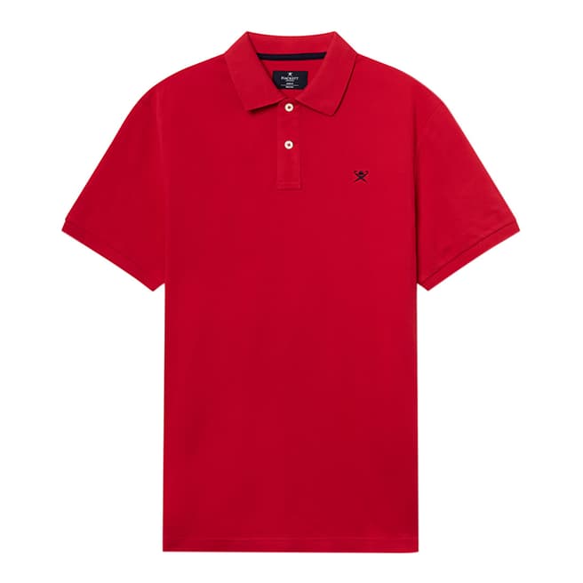 Hackett London Red Slim Logo Polo Shirt