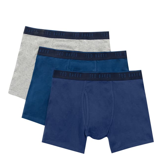 Ted Baker Grey/ Blue/Navy 3pack Boxer Briefs