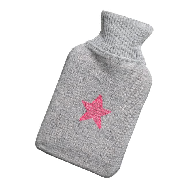 Cove Cashmere Grey Star Cashmere Hot Water Bottle