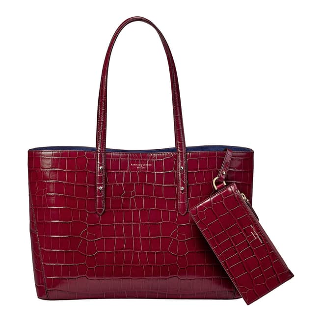 Aspinal of London Burgundy Regent A Tote