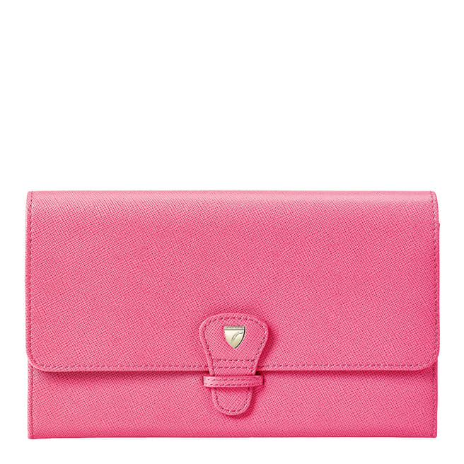 Aspinal of London Bright Pink Carerra Travel Wallet