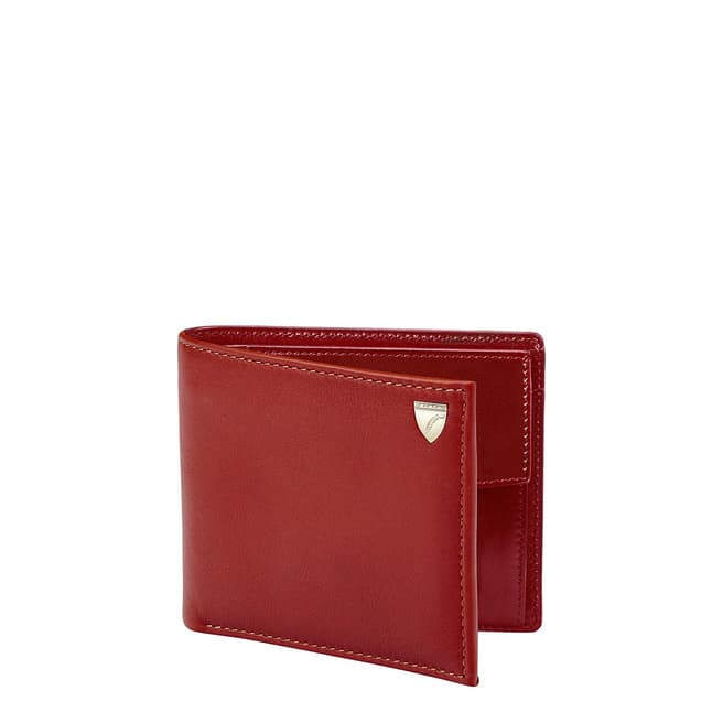 Aspinal of London New Billfold Coin Wallet Cognac Smooth