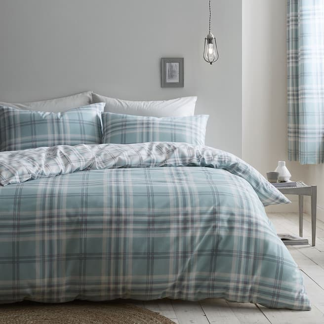 Catherine Lansfield Kelso Double Duvet Cover Set, Mint
