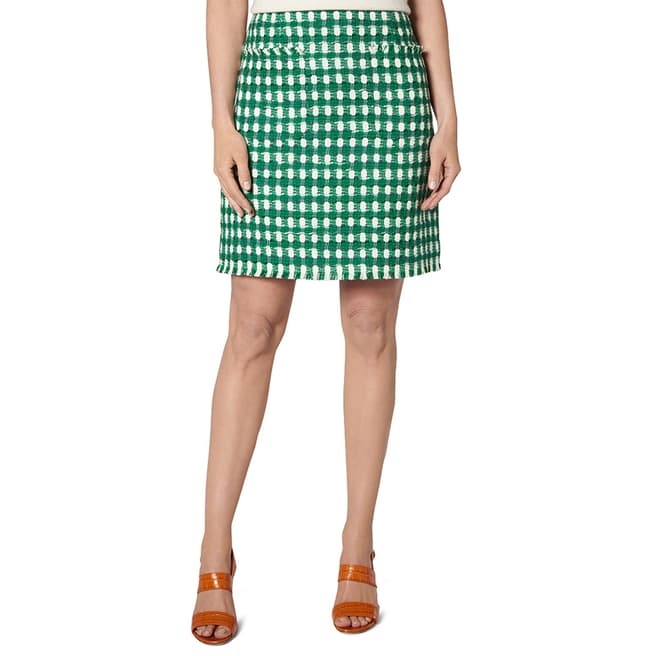 L K Bennett Green Tammy Mini Skirt