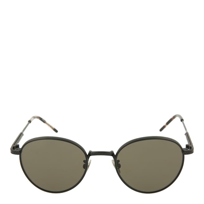 Bottega Veneta Unisex Grey Green Round Sunglasses