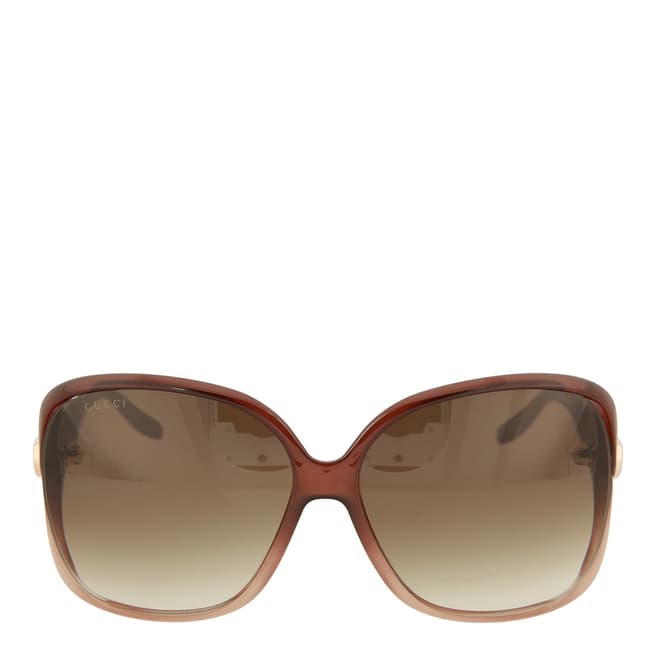 Gucci Women's Brown Ombre Oversized Sunglasses