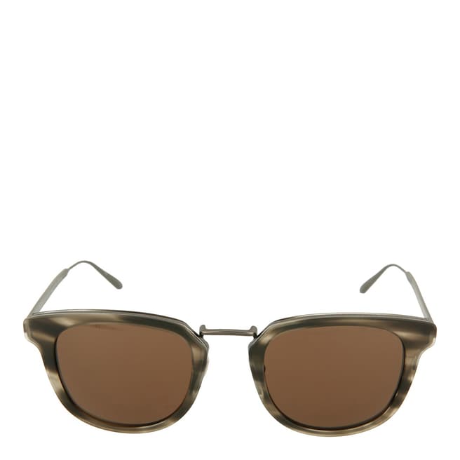 Bottega Veneta Unisex Brown Tortoiseshell Square Sunglasses