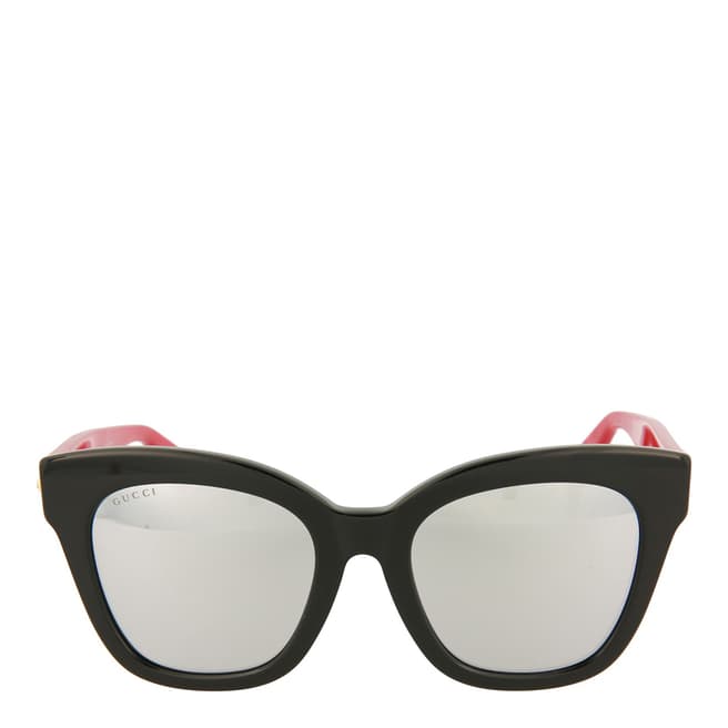 Gucci Women's Black/Red Cat Eye Sunglasses