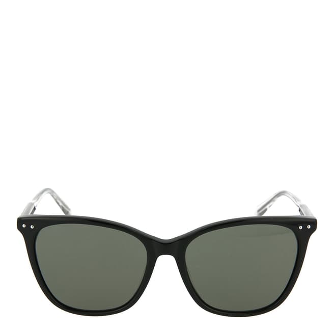Bottega Veneta Women's Black Tortoiseshell Square Sunglasses