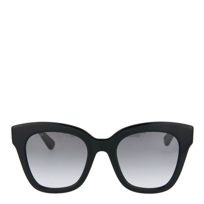 Gucci Women's Shiny Black Cat Eye Sunglasses