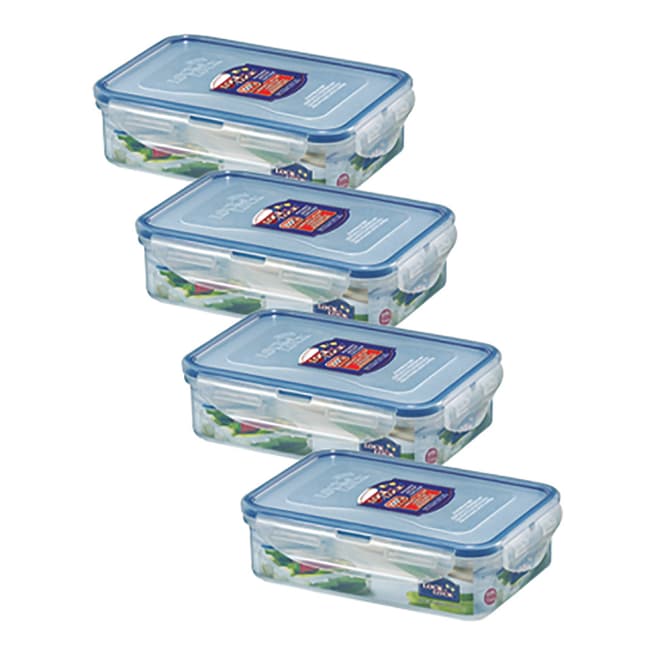 Lock & Lock Set of 4 Classic Food Containers, 550ml
