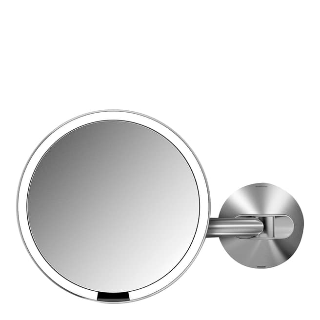 Simplehuman Stainless Steel Wall Mount Rechargeable Sensor Mirror, 20cm