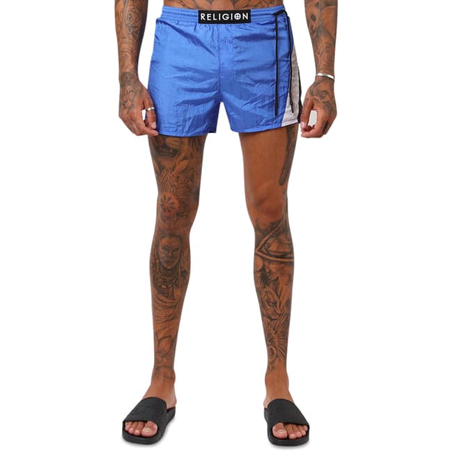Religion Bright Blue Fitted Flash Shorts