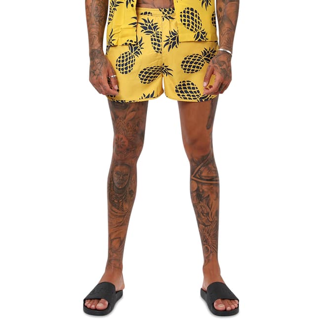 Religion Yellow/Black Coast Shorts