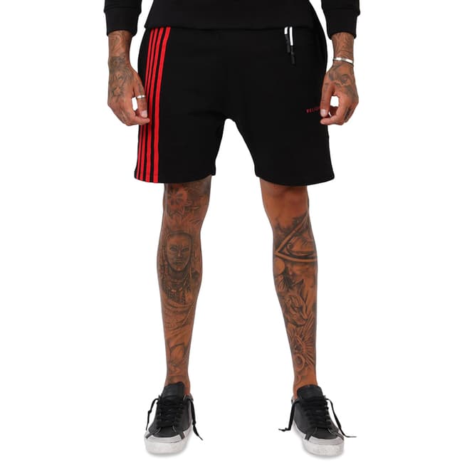 Religion Black/Red Bolt Shorts