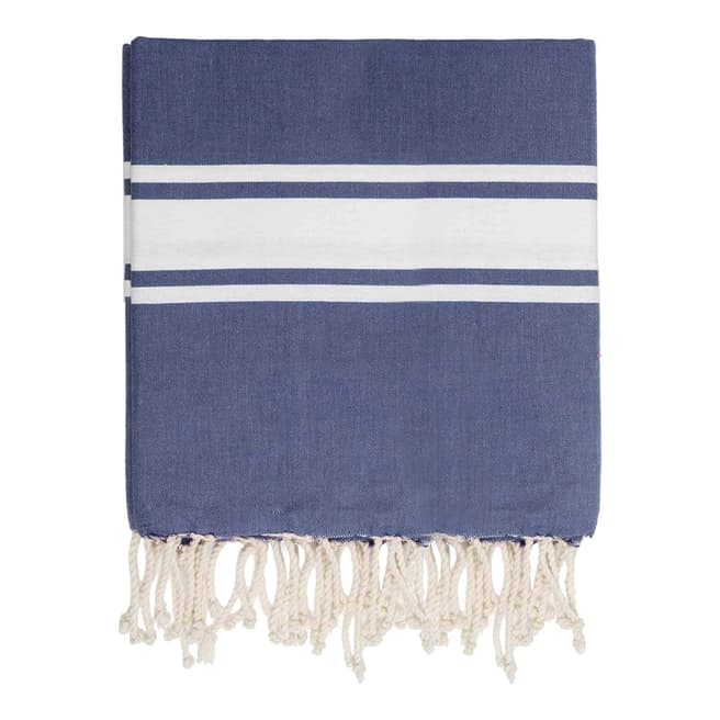 Febronie St Tropez XXL Hammam Towel/Blanket, Denim Blue