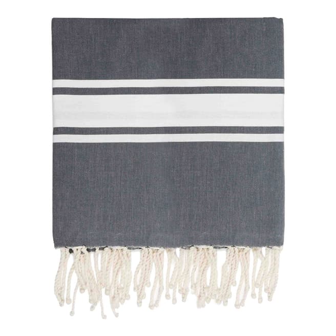 Febronie St Tropez XXL Hammam Towel/Blanket, Medium Grey