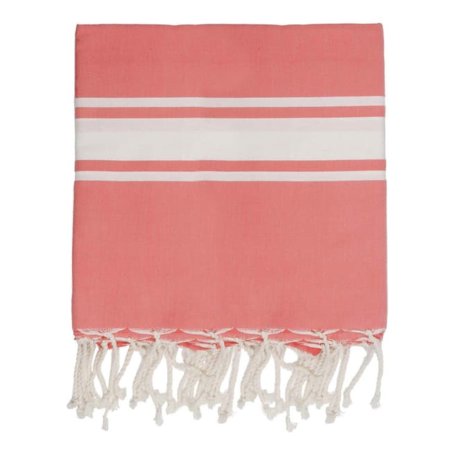 Febronie St Tropez XXL Hammam Towel/Blanket, Coral Orange
