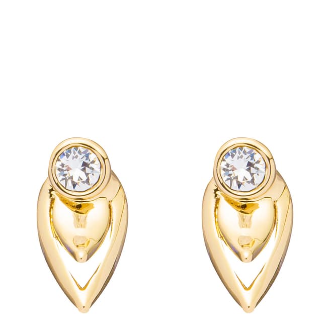 Ted Baker Gold Cut Out Stud Earrings