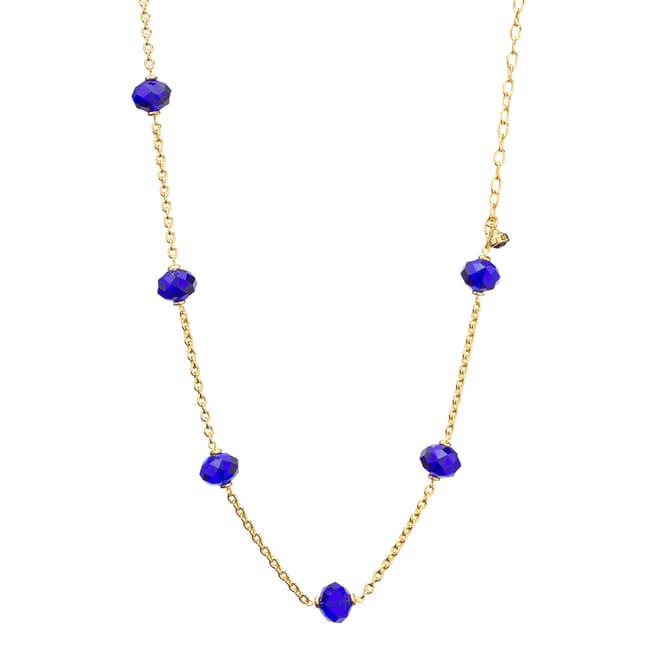 Ted Baker Gold Crystal Bead Long Chain Necklace