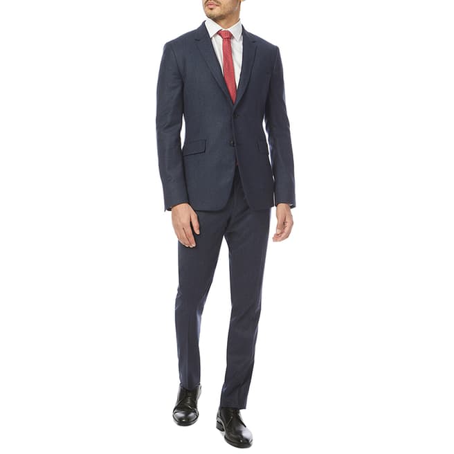 PAUL SMITH Navy Marl Kensington Wool/Cashmere Blend Suit