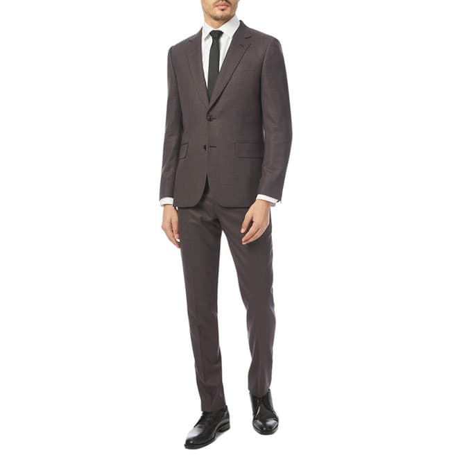 PAUL SMITH Brown Check Soho Wool Suit