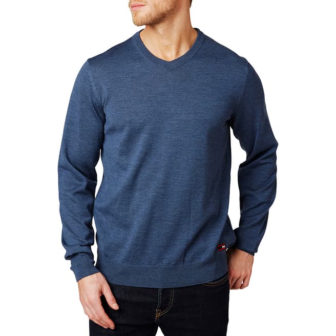Helly Hansen Men's Blue Skagen Merino Sweater