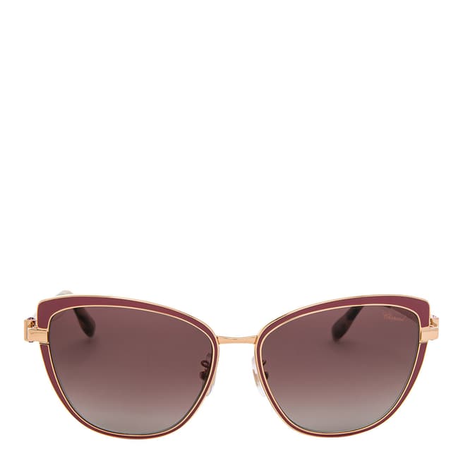 Chopard Women's Gold/Red Chopard Sunglasses 57mm