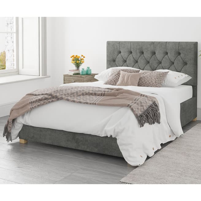 Aspire Furniture Olivier Granite Superking Kimiyo Linen Ottoman Bed