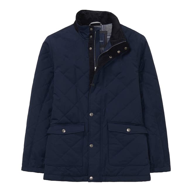 Crew Clothing Navy Harefield Quilted Jacket