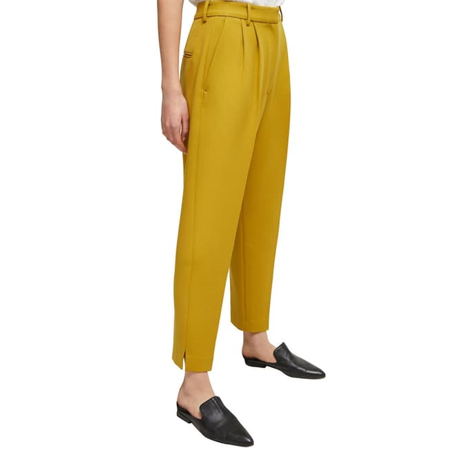 French Connection Mustard Alido Sundae Tapered Trousers