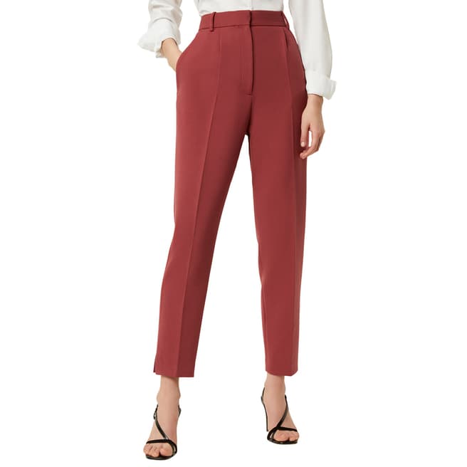French Connection Soft Red Alido Sundae Tapered Trousers