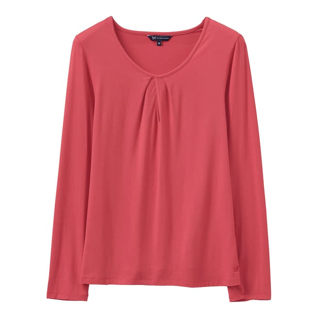 Crew Clothing Red Long Sleeve Maria Top