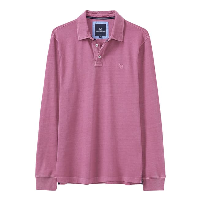 Crew Clothing Pink Garment Dye Rugby Top
