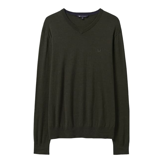 Crew Clothing Green Heathered Jumper