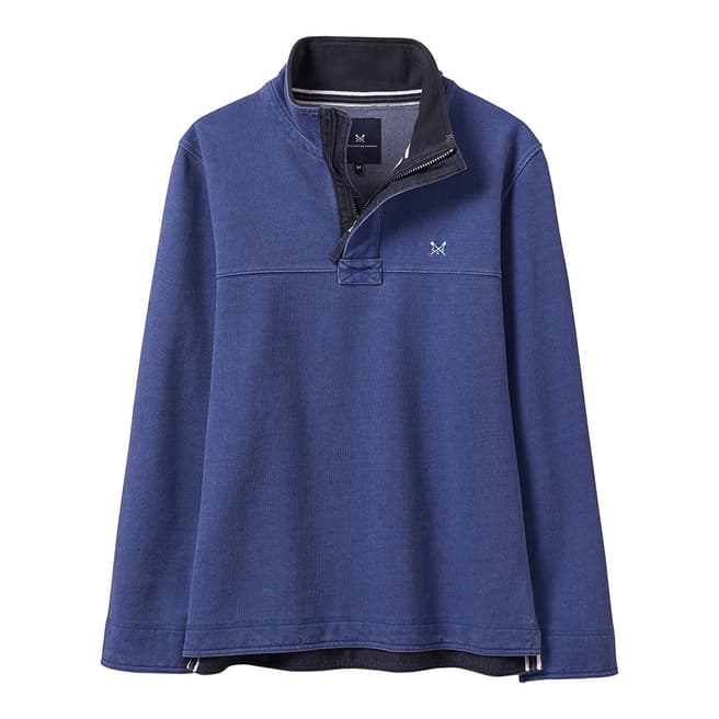 Crew Clothing Blue Padstow Pique Sweat