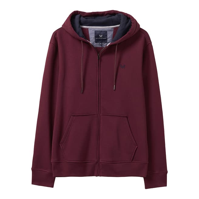 Crew Clothing Dark Red Lifford Hooded Top