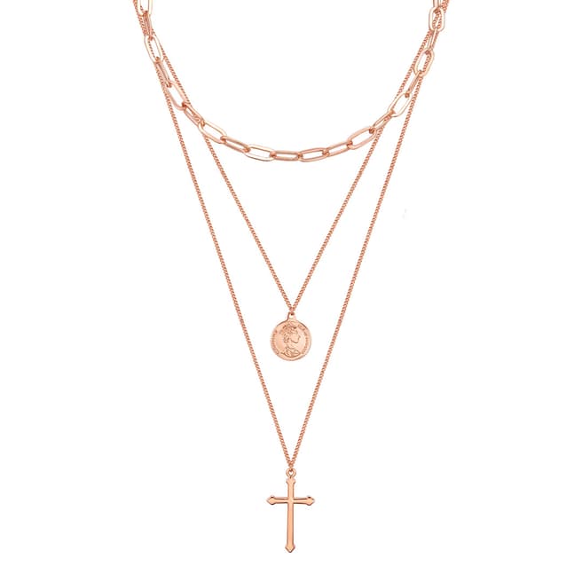 Iconic Collection Gold Cross Long Necklace
