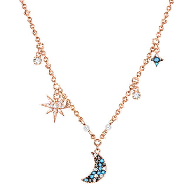Saint Francis Crystals Rose Gold Necklace with Swarovski Crystals