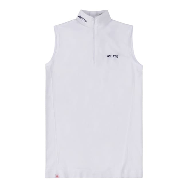 Musto White Perf Sleeveless Shirt
