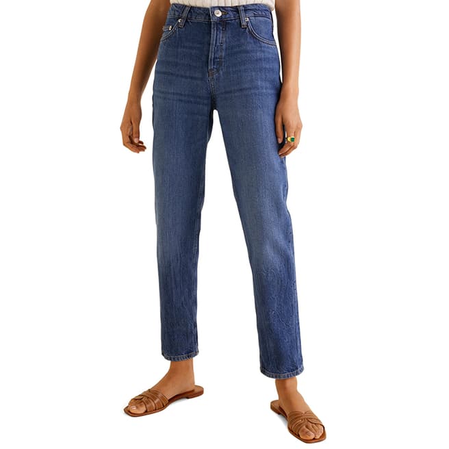 Mango Dark Blue Relaxed Jeans