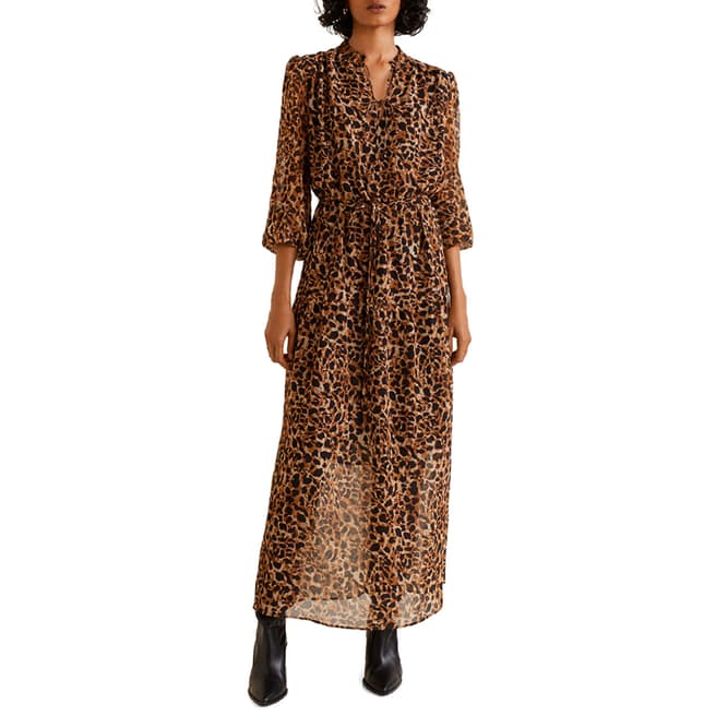Mango Brown Leopard Gown