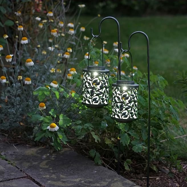Smart Solar Set of 2 Verdi-Gris Lanterns