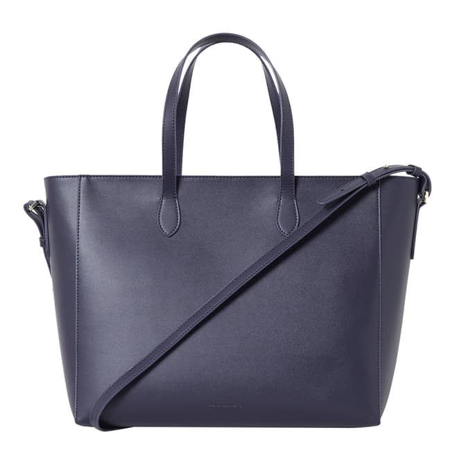 French Connection Utility Blue Mia Zip Tote