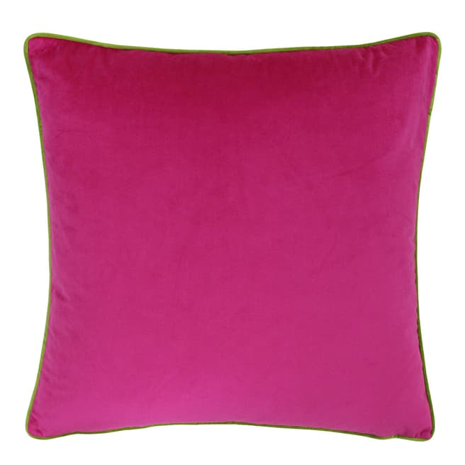 Paoletti Meridian 55x55cm Cushion, Hot Pink/Lime 
