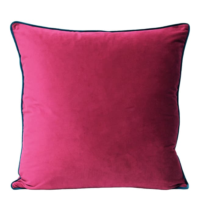 Paoletti Raspberry/Teal Meridian Cushion, 55x55cm