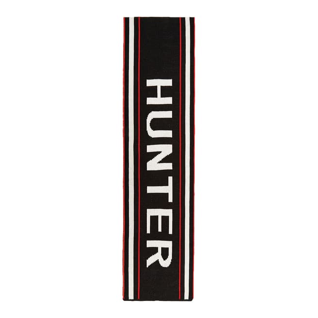 Hunter Black Red Logo Scarf