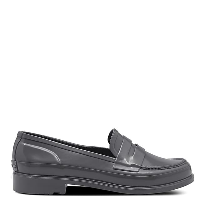 Hunter Grey Gloss Refined Penny Loafers