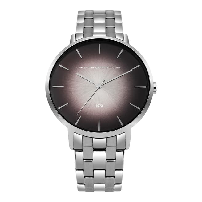 French Connection Stainless Steel Round Plum Dial Watch